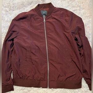 maroon h&m windbreaker